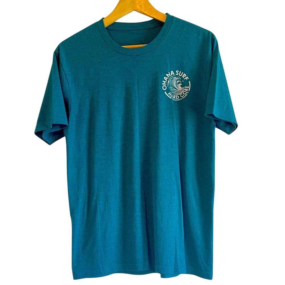 Ohana Surf Shop | Men's M Blue T-Shirt, wave design